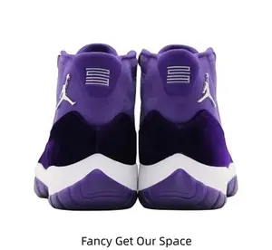 New Unworn Purple Velvet High-Top Basketball Shoes with Box – Velvet Upper, Fabric Panels, White Midsole, Purple Rubber Outsole, Retro Streetwear Sneakers for Men & Women