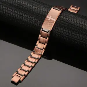 Cross Magnetic Bracelet – Zinc Alloy, 36 MFaith & StreFor Father's Day, Christmas, Fmen woman classic couplbracelet coppCouple's Princesunsolid unscente2026 jeweelegant minielegant wedding engagemeadjustable size Preserved Long-Lassympathy giftrelief hued