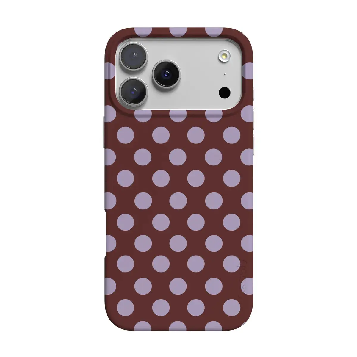 Casely iPhone 17 Pro Case | Spotted in SoHo | Burgundy Polka Dot | Compatible with MagSafe | Classic Ultra Thin Design