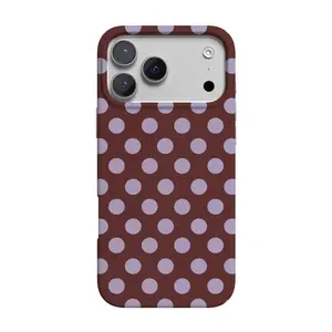 Casely iPhone 17 Pro Case | Spotted in SoHo | Burgundy Polka Dot | Compatible with MagSafe | Classic Ultra Thin Design