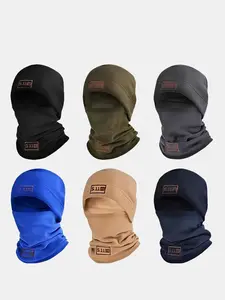 Windproof Hat Windshield Fleece Headband Mask Skiing Cycling Farm Training Outdoor Party Cap, All Seasons Casual Style Windproof Face Mask