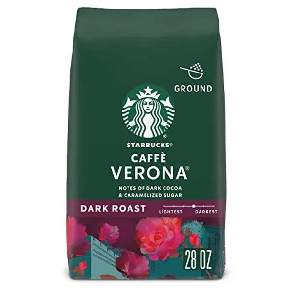 Starbucks Ground Coffee, Dark Roast Coffee, Caffè Verona, 100% Arabica, 1 bag (28 oz)
