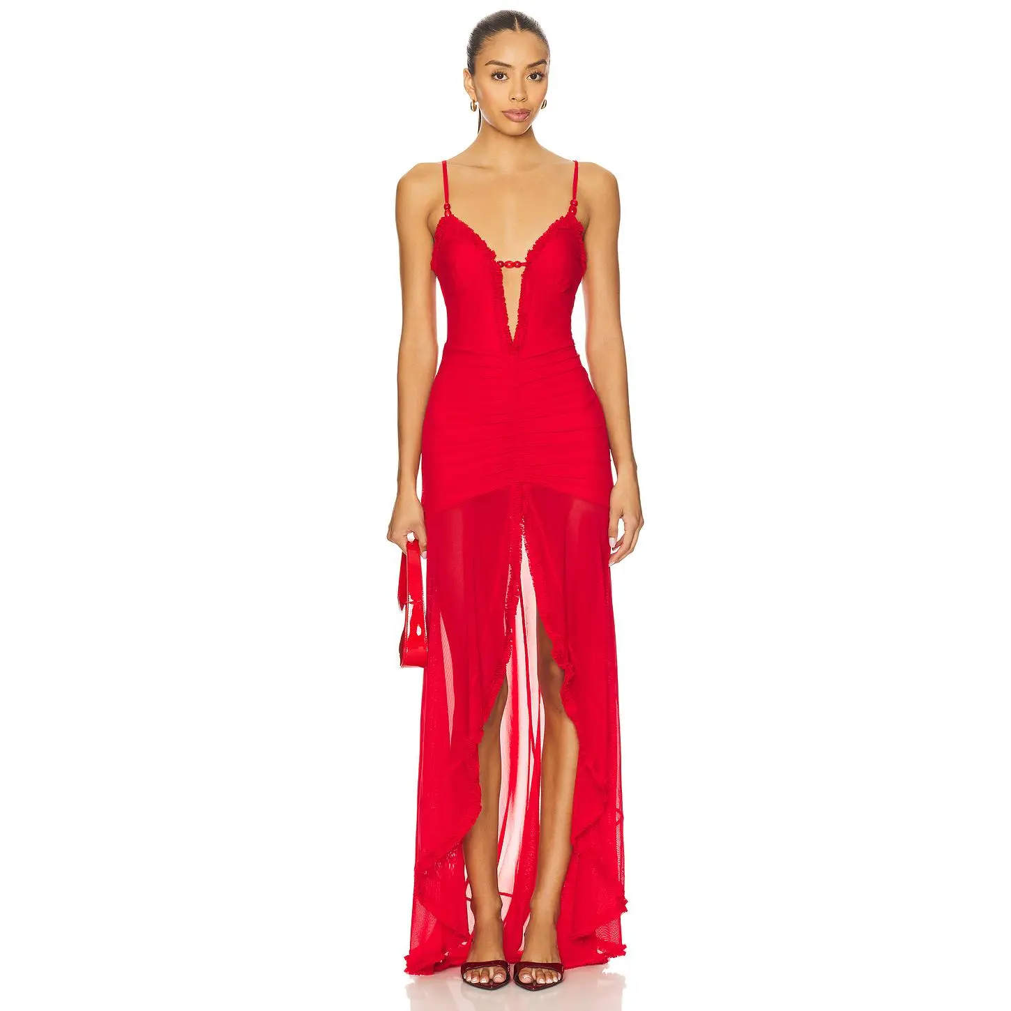 Runaway The Label Kiata Maxi Dress in Cherry