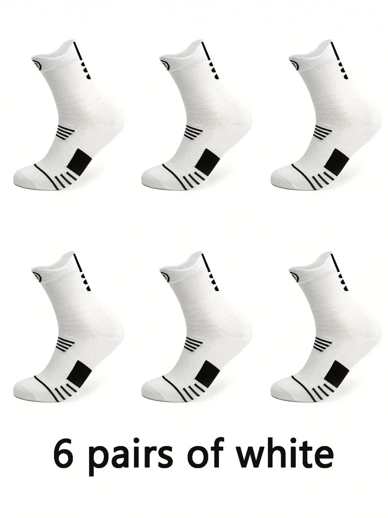 Men's Basketball Socks, Thick Terry Bottom, Mid-Calf Sports Socks, Shock Absorbing Sweat-Absorbent Running Socks, Outdoor Training Socks, Sports Athletic Socks, Gym Socks, Active Socks, Workout Socks