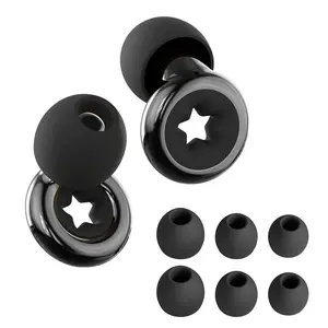 Reusable Ear Plugs High-Fidelity Mute, Waterproof Earplugs, Extra Coverage Ear Tips XS/s/m/l, Multiple Sizes, Storage Case Included, Quiet for Concerts, Swim, Swimming, Sleep, Sleeping, Travel
