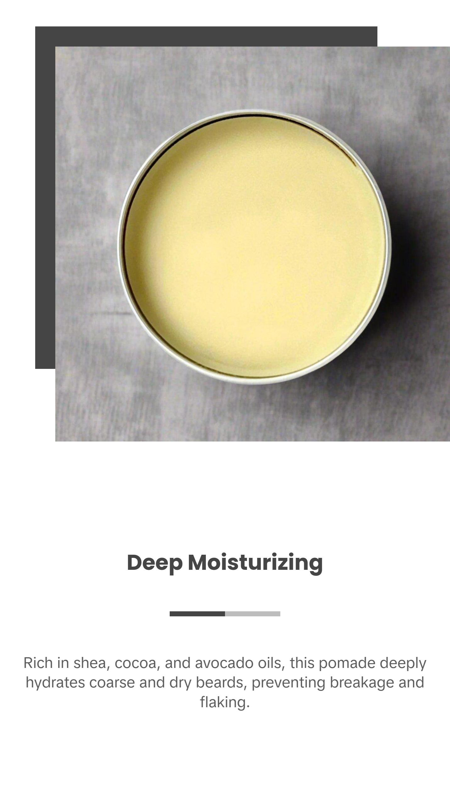 NuGrowth Beard Pomade for Black Men – Shea Butter & Beeswax Balm. Get it to Style Soften and Grow a Fuller Beard – Cocoa Peppermint Scent - 2 fl. oz.