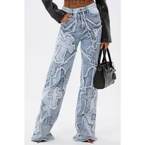 CROSSED OUT DENIM DISTRESSED PANT