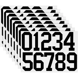 8 Sheets Mailbox Numbers Stickers Set,Waterproof Vinyl Number Stickers,Self Adhesive 0-9 Vinyl Decals for Car/Home/Residence,Christmas Party Gifts,Hand Tools Kits