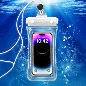 Waterproof Phone Pouch, Floatable Waterproof Phone Pouch with Touchscreen, Universal Cellphone Case, Underwater Photography for Swimming Rafting Diving