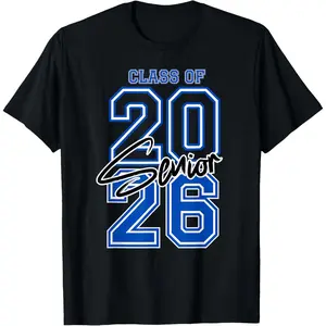 Women's 2026 Graduation T-Shirt, Class of 2026 Senior Apparel, Streetwear Activewear Sportswear, Natural Fabric