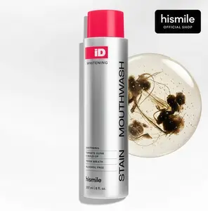 Hismile iD Stain Whitening Mouthwash for White Teeth HA, Freshens Breath with Essential Oils 237ml Daily