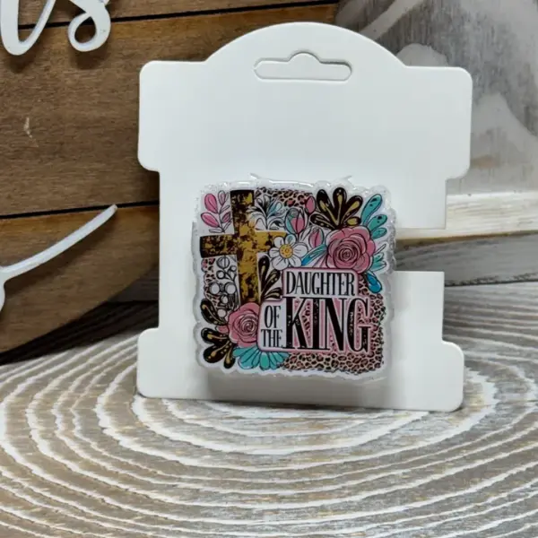 Daughter Of The King MagSafe Phone Grip, Cute Coquette Phone Magnetic Holder, Kawaii Gift Aesthetic Reader Kindle Popgrip Stand sticky Library Card mount accessories Flower-Shaped Multi-Functional Universal Adjustable Car