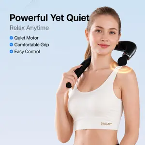 Self-Reach Back Massage Gun, Long Handle Percussion Massager for Neck, Shoulders & Deep Muscle Recovery