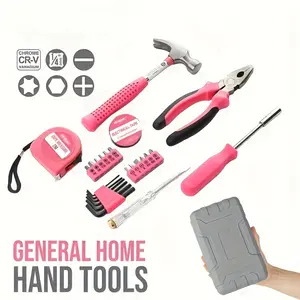 Pink Tool Set 24 Piece Tool Kit Pink Tools for Women Gifts for Women DIY Home Repair Tool Set Portable Tool Box Household Tools Christmas Gift