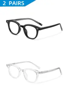 Unisex Anti-Blue Light Oval Eyeglasses Frame, Tr90cap Casual Style, All Season Fashion Accessory for Travel Golf Party Streetwear