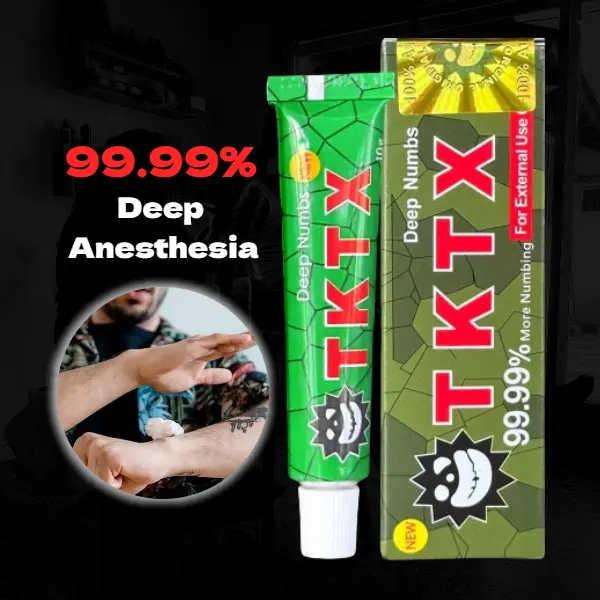 Numbing Cream for Long-Lasting Pain Relief, Topical Anesthetic for Tattoos, Piercings & Laser Treatments, For All Skin Types, 10g Tube
