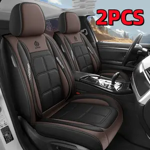 Premium Car Seat Covers 2PCS  Front Seats Waterproof PU Leather Vehicle Seat Protectors Universal Fit for All Cars
