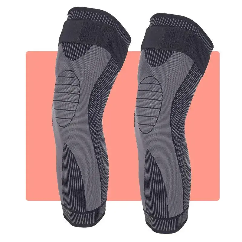Full Leg Compression Sleeves 2 Pack Long Knee Kneeca Acupressure Self Heating Knee Sleeve Aicao Knee Protection for Warm Aicao Best Knee Brace For Women and Men