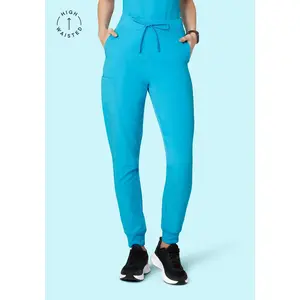 High Waisted Joggers Pacific Blue