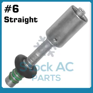 New A/C Springlock Quick Disconnect Fitting,Straight Crimp Beadlock Male #6