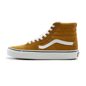 Vans SK8 Hi Casual Sneaker in Yellow with White Laces, Rubber Sole, Ideal for Walking and Casual Use