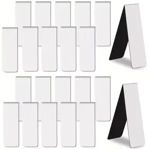 15 Blank Heat Transfer Magnetic Bookmarks, Perfect for School Supplies and Handmade Reading Gifts, Size 0.8 X 2.4 Inches