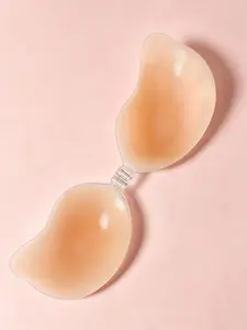 【SummerVibes】Obind  Women's Solid Color Minimalist Silicone Nipple Cover, Invisible Reusable Waterproof Push Up Nipple Cover, Ladies Lingerie Accessories for Daily Wear Underwear, Triangle Nipple Covers