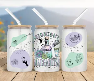 Midnight Margs 16 oz Glass Tumbler