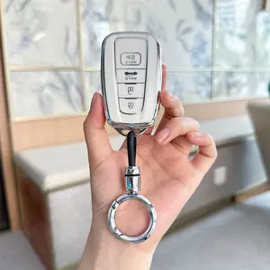 ACEBOY for Toyota Camry Key Fob Cover  Car Key Case Shell Protection for 2018-2022 Camry RAV4 Highlander 3/4 Button Smart Remote Control Protector