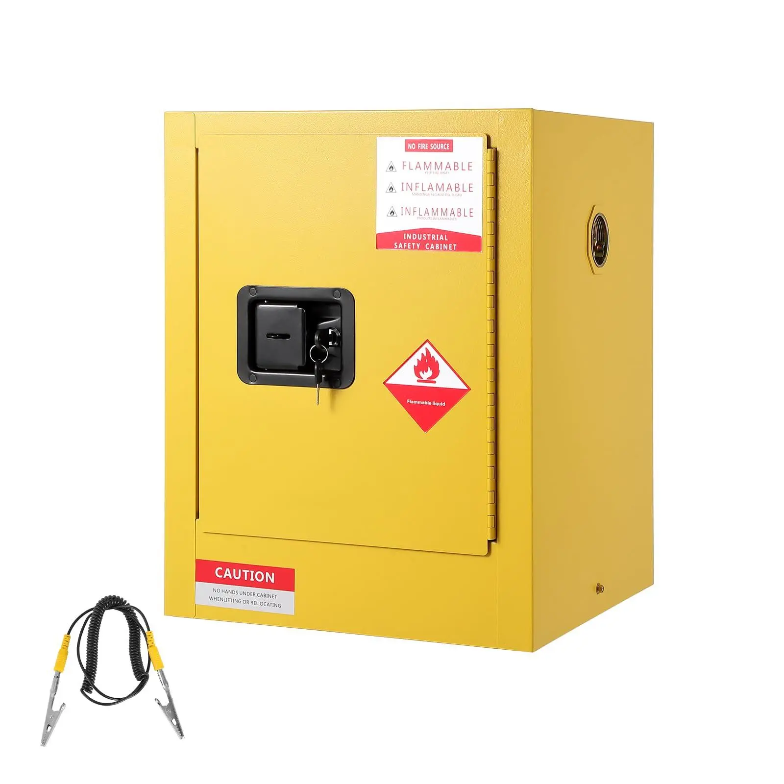 GARVEE Heavy-Duty Flammable Cabinet, Fireproof Hazardous Storage Cabinet with Self-Closing Doors, Spill Sump & Adjustable Shelf for Garage, Workshop, Industrial Chemical Safety,17"x17"x18"