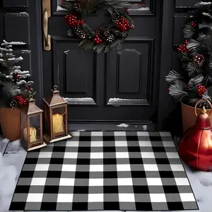 Checkerboard Pattern Door Mat, 1 Count Non-slip Soft Floor Mat, Decorative Carpet for Home Living Room Bedroom, Home Decor