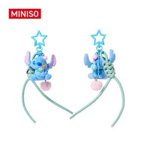 MINISO Disney Stitch Flocked Hug Keychain, Cute Scrump Plush Bag Charm, Kawaii Couple Accessory for Backpack, Car Key, Gift#Summervibes