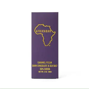 AFRIKABAR Caramel Pecan Dark Chocolate and Sea Salt 55% Cocoa