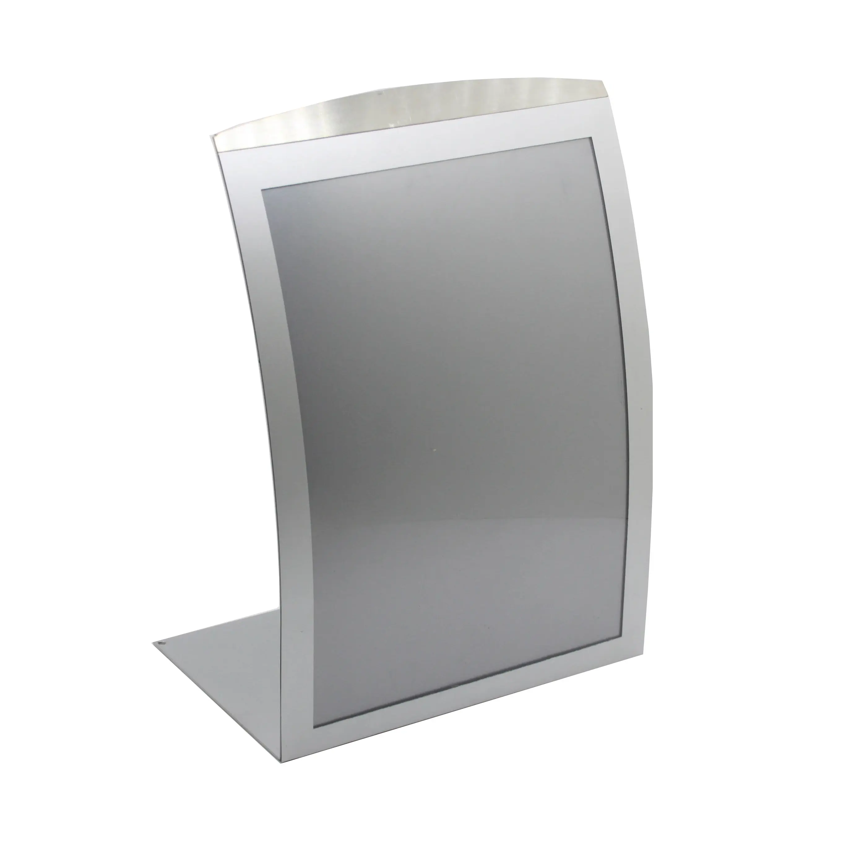 FixtureDisplays® 5.5x8.5 Sign Holder Tabletop Magnetic Lens Curved 19122