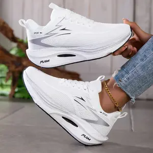 Women's lightweight breathable running shoes - carbon plate low top mesh design suitable for marathon, sprint and casual wear - all season sports shoes, sprint shoes, sports style, comfortable fit, sports shoes, fitness enthusiasts