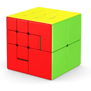 3x3 Puppet Speed Cube, 3x3 Bandage Magic Cube, Brain Teaser Puzzle Toys, Limited Rotation, Creative New Cube (Version 2)