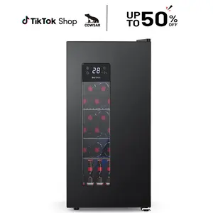 Cowsar Beverage Refrigerator with Freezer, 2.6 Cu.Ft Compact Refrigerator, Reversible Door, Adjustable Thermostat, Mini Fridge for Bedroom, Office