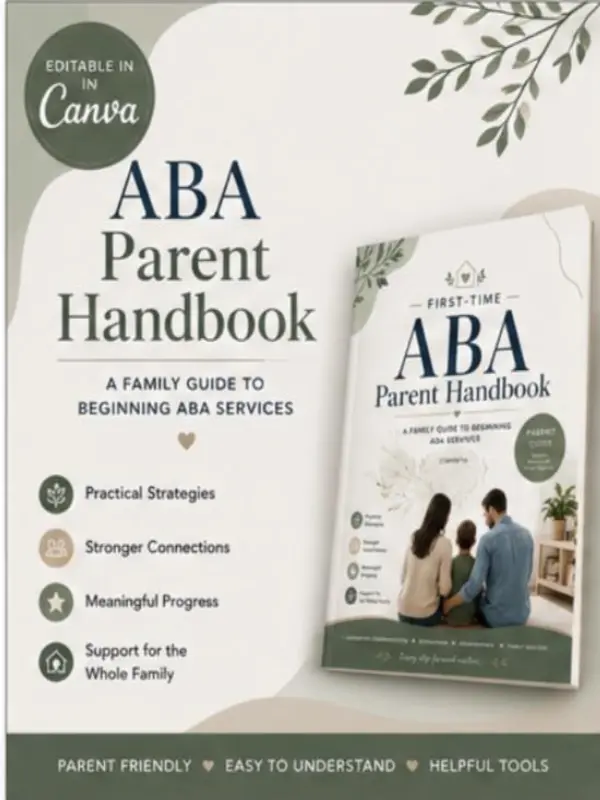 Editable ABA Parent Handbook Template for BCBAs, ABA Clinics & RBT Programs