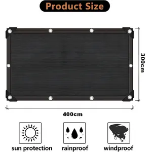 10x13ft UV-Resistant 90% Shade Cloth, Durable Mesh Fabric Tarp with Grommets, Home Supplies Sunblock Net, Sunshade Canopy for Garden Outdoor Use Patio Parasol