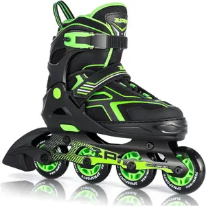 Torinx Green Boys Adjustable Inline Skates, Fun Beginner Roller Skates for , Youth, Girls, Men and Women