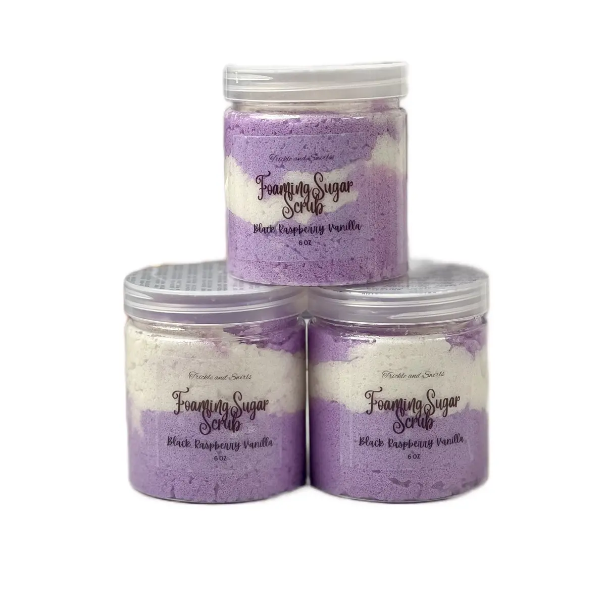 Foaming Sugar Scrub-Black Raspberry Vanilla 6oz Exfoliant Gentle Body Care Skin Care