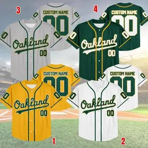 Custom Oakland Baseball Jersey, Oakland Baseball Jersey, Oakland Shirt Jersey, Oakland For Men Women Youth And Kids
