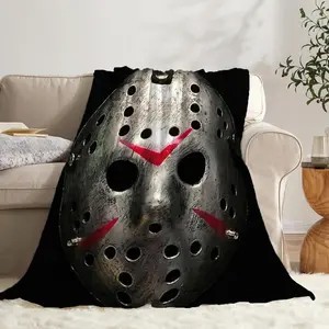 Classic Blanket,J-ason Voorhees Hockey Mask Friday The 13th Blanket Soft and Cozy Blanket Sofa Bed Essential Car Blanket Birthday Gift
