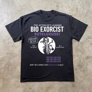 [Sale Up To 40%] BEETLEJUICE PROMO BLACK T-SHIRT, COTTON MADE IN USA