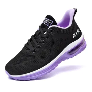 Women's Comfy Air Cushion Sneakers | Lightweight Breathable Mesh Walking Shoes | Shock Absorbing Nursing Work Athletic Running Trainers