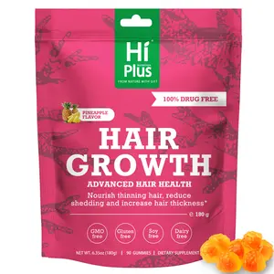 HiPlus Women's Balance Hair Growth Gummies Supplements, For Thicker, Fuller Hair, Nourishes Thinning & Loss, With Proprietary Collagen Complex,  Clinically Proven for Visibly Thicker Hair and Scalp Coverage, Dermatologist Recommended 90 Feminine Gummies E