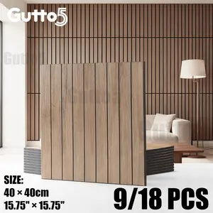 9/18 Piece Retro Luxury 3D Self-Adhesive Wall Panels, featuring luxurious 3D embossed stripes, DIY design, impact-resistant and easy to clean. Suitable for living room, bedroom, DIY ceilings - Retro style - Gutto5, Self Adhesive Decorative Wallpaper