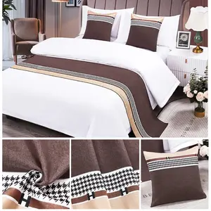 Nordic Cotton Linen Bed Runner Bed Tail Towel Flag Bedding,Bedroom Guestroom  Hotel Home Wedding Bedding Decor Bed Tail Towel