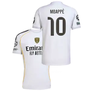 25 26 New White Home No.10 Mbappé Short Sleeves Football Jerseys