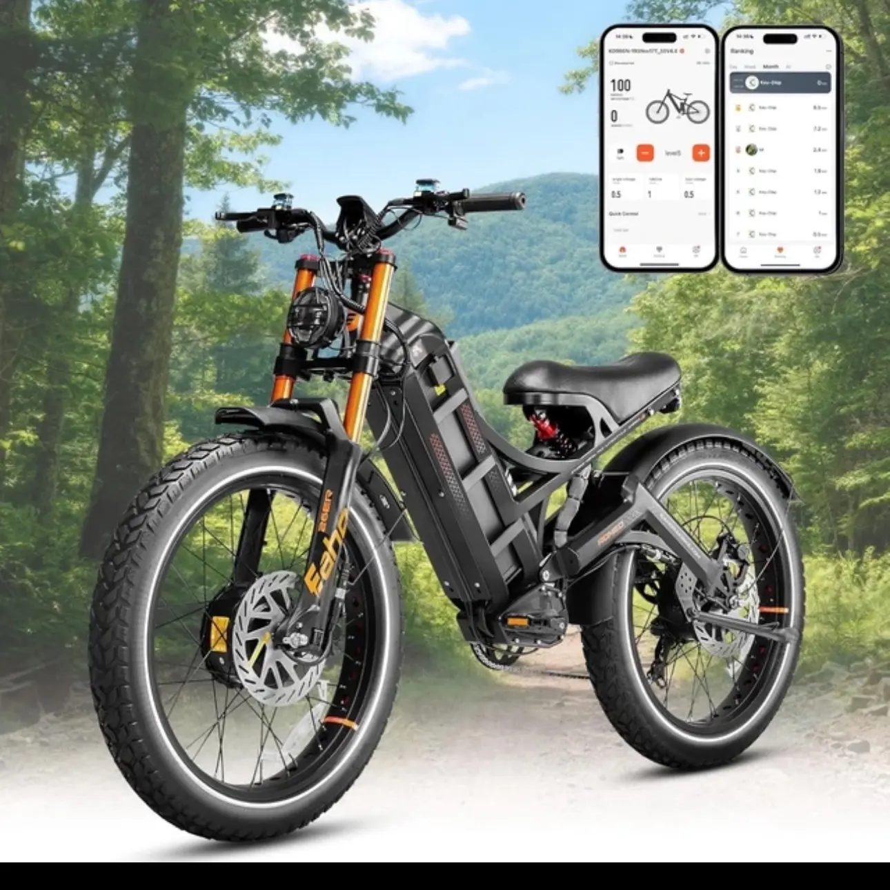 eAhora Romeo ProⅡ 4000W Dual Motor EBike,52V 70Ah,120+Miles Long Range Fat Tire